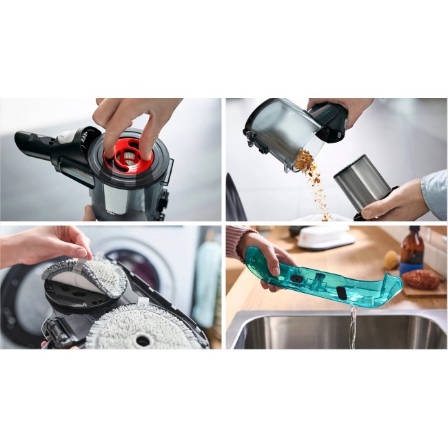 Bosch BCS71HYG4 Cordless 2-in-1 hoover, vacuuming and mopping Unlimited 7 ProHygienic Aqua White Bosch BCS71HYG4 Cordless 2-in-1 hoover, vacuuming and mopping Unlimited 7 ProHygienic Aqua White