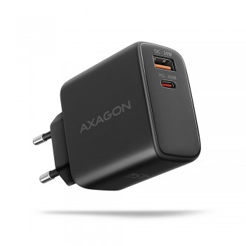 Axagon ACU-PQ45 QC 3.0, 4.0/AFC/FCP/PPS/PD, 45W, schwarz - Netzladeger t mit USB-A und USB-C Schnittstelle Mobile phone, Smartphone, Smartwatch, Tablet, Universal Black AC Fast charging Indoor
