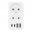 Current socket x2 + 4xUSB Maclean, splitter with 2 sockets, 2xUSB A, 2xUSB C PD 20W, 1x16A + 1x6A, MCE249 F/W Current socket x2 + 4xUSB Maclean, splitter with 2 sockets, 2xUSB A, 2xUSB C PD 20W, 1x16A + 1x6A, MCE249 F/W