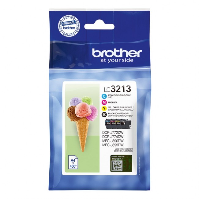 Brother LC3213VAL ink cartridge 4 pc(s) Original High (XL) Yield Black, Cyan, Magenta, Yellow