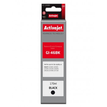 Activejet AC-G46BK Ink cartridge for Canon printers, Replacement for Canon GI-46BK Supreme 170 ml black