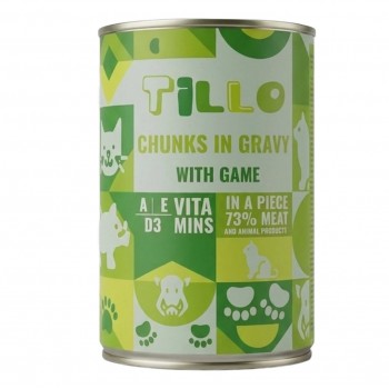 TILLO Chunks in gravy Game - wet cat food - 415g