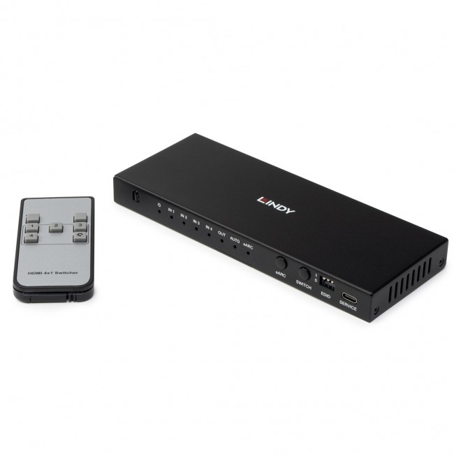 Lindy 4 Port HDMI 8K60 Switch with eARC Lindy 4 Port HDMI 8K60 Switch with eARC