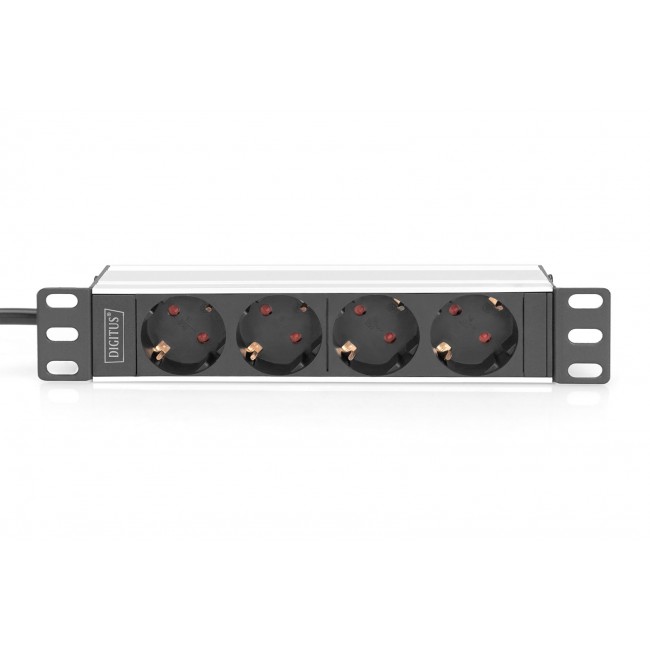 Digitus 10 Socket Strip with Aluminum Profile, 4-way safety sockets Digitus 10 Socket Strip with Aluminum Profile, 4-way safety sockets