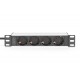 Digitus 10 Socket Strip with Aluminum Profile, 4-way safety sockets Digitus 10 Socket Strip with Aluminum Profile, 4-way safety sockets
