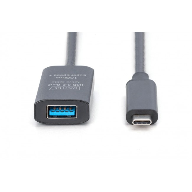 Digitus Active USB 3.2 Gen2 10G extension cable, USB-C - USB-A, 5m Digitus Active USB 3.2 Gen2 10G extension cable, USB-C - USB-A, 5m