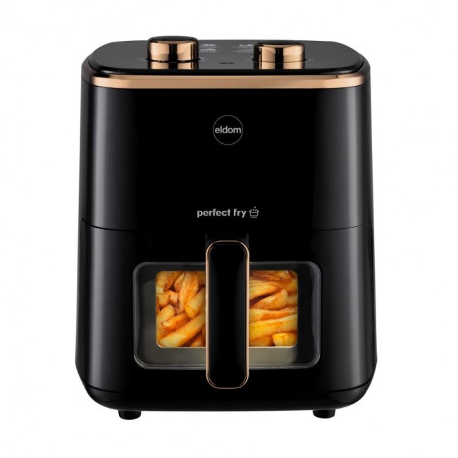 ELDOM FRITTA fat-free fryer capacity 5.0 l adjustable temp. clock 1500 W Single 5 L Stand-alone Hot air fryer Black