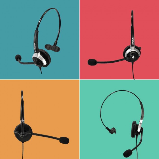 GEQUDIO WA9007 headphones/headset Wired Head-band Office/Call center Black