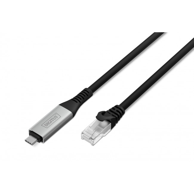 Digitus USB-C - RJ45 Ethernet cable, 1Gbit/s, 15m