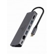 Gembird A-CM-COMBO5-05 USB Type-C 5-in-1 multi-port adapter (Hub + HDMI + PD + card reader + LAN) Gembird A-CM-COMBO5-05 USB Type-C 5-in-1 multi-port adapter (Hub + HDMI + PD + card reader + LAN)