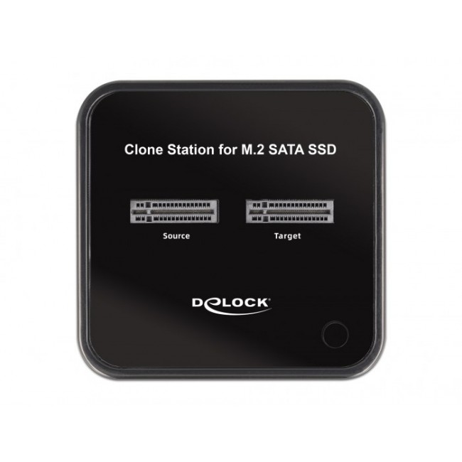 DeLOCK M.2 Docking Station for 2 x M.2 SATA SSD with Clone function