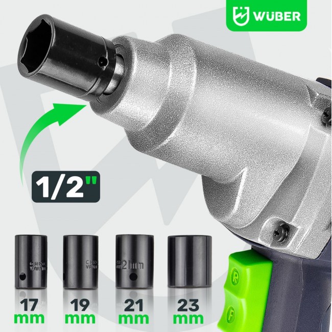 Electric impact wrench 800 Nm 1/2