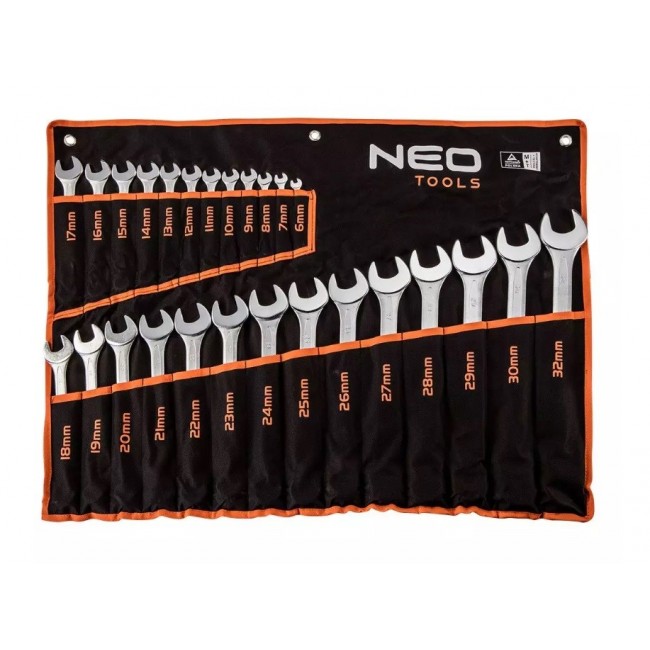 Neo Tools wrenches 6-32 mm, set of 26 pieces Neo Tools wrenches 6-32 mm, set of 26 pieces