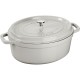 STAUB LA COCOTTE Cast iron pot oval 2.35 ltr, truffle STAUB LA COCOTTE Cast iron pot oval 2.35 ltr, truffle