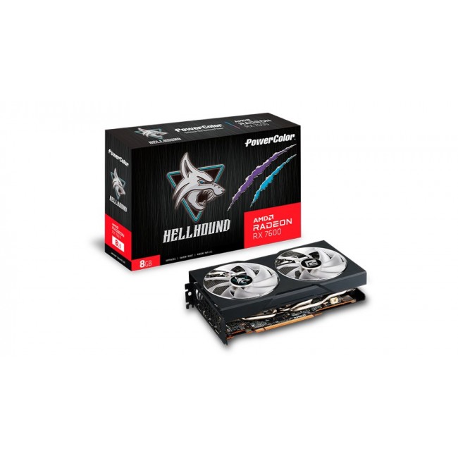 PowerColor Hellhound RX 7600 8G-L/OC AMD Radeon RX 7600 8 GB GDDR6 PowerColor Hellhound RX 7600 8G-L/OC AMD Radeon RX 7600 8 GB GDDR6