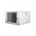 Lanberg wall-mounted installation rack cabinet 19'' 6U 600x600mm gray (glass door)