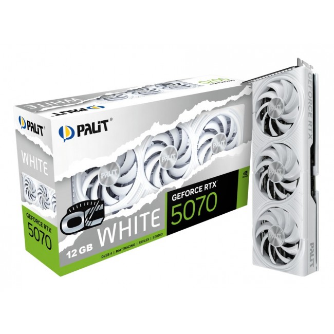 Palit GeForce RTX 5070 White OC NVIDIA 12 GB GDDR7