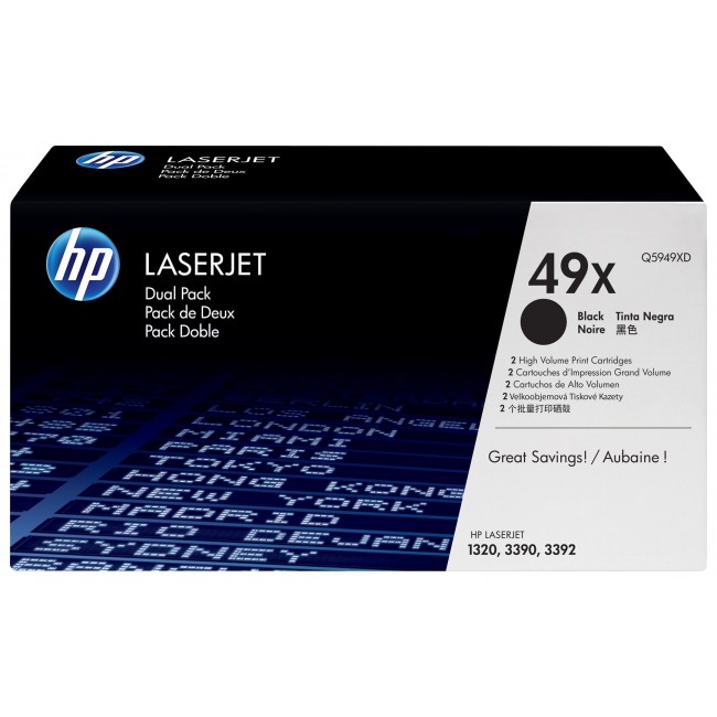 HP 49X toner cartridge 2 pc(s) Original Black HP 49X toner cartridge 2 pc(s) Original Black