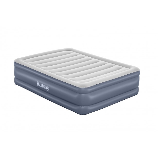 Bestway Tritech Air Mattress Queen with Built-in AC Pump and Antimicrobial Coating 2.03 m x 1.52 m x 51 cm