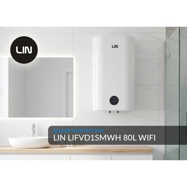 Electric water heater LIN LIFVD1SMWH WI-FI 80L SMART white