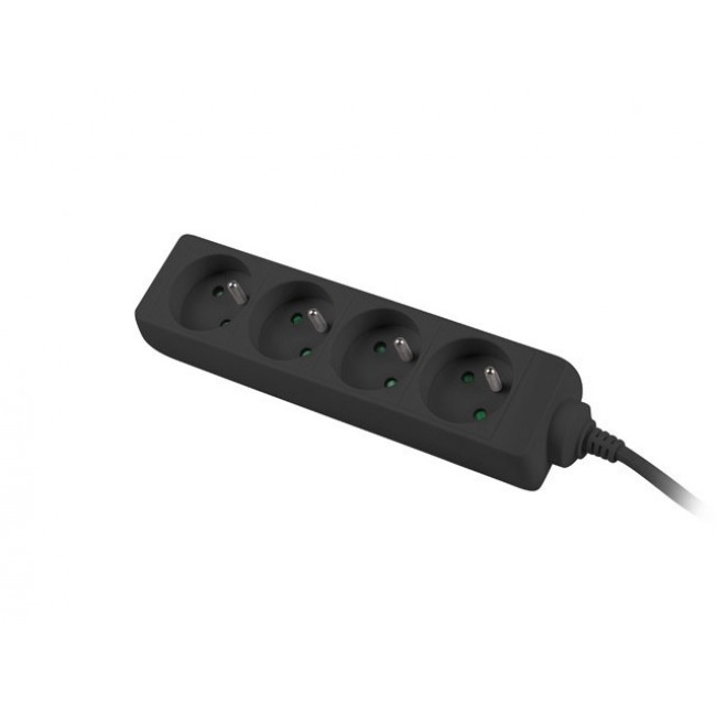 LANBERG POWER STRIP 1M BLACK, 4X 230V PL, UPS