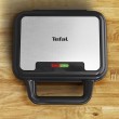 Tefal SW383D10 sandwich maker 700 W Black, Stainless steel