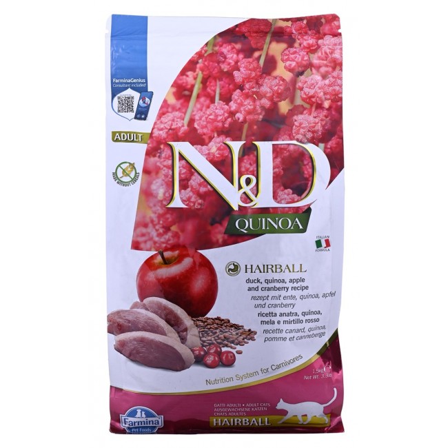 FARMINA N&D Quinoa Hairball - dry cat food - 1.5 kg FARMINA N&D Quinoa Hairball - dry cat food - 1.5 kg