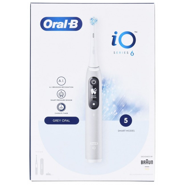 Braun iO Serie 6 Adult Vibrating toothbrush Grey Braun iO Serie 6 Adult Vibrating toothbrush Grey