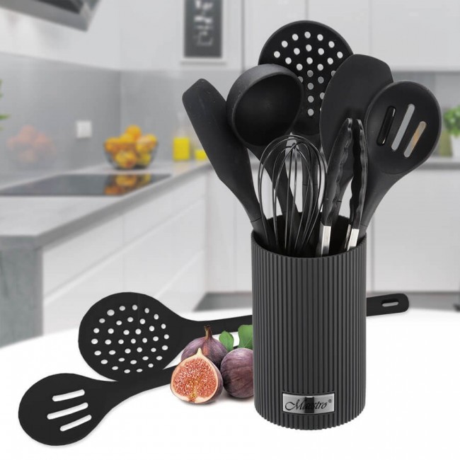 Kitchen utensils MAESTRO MR-1542-BLACK 8 elements Black Kitchen utensils MAESTRO MR-1542-BLACK 8 elements Black
