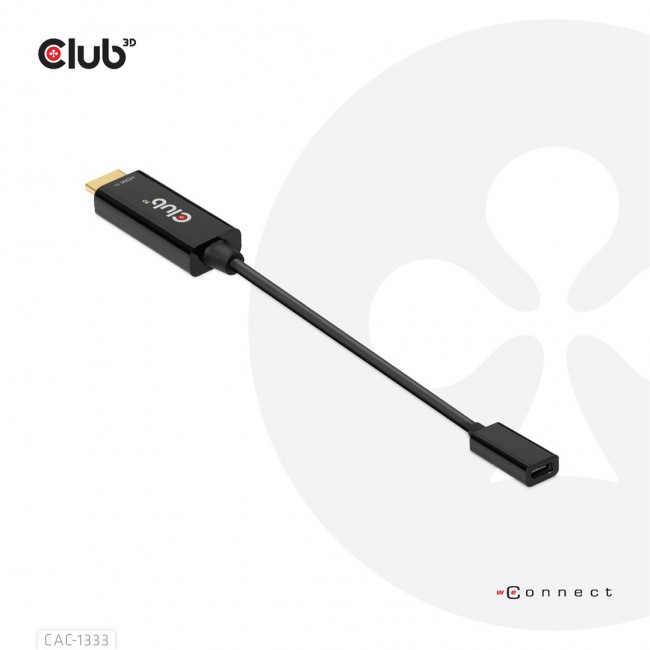 CLUB3D HDMI to USB Type-C 4K60Hz Active Adapter M/F CLUB3D HDMI to USB Type-C 4K60Hz Active Adapter M/F