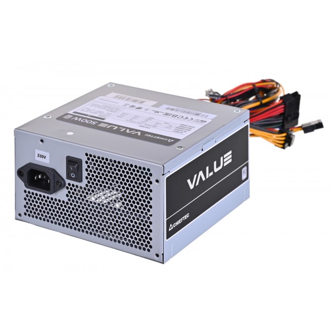 Chieftec Value APB-500B8 power supply unit 500 W 20+4 pin ATX ATX Silver Chieftec Value APB-500B8 power supply unit 500 W 20+4 pin ATX ATX Silver