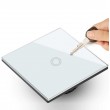Touch-sensitive light switch MACLEAN Energy MCE702W single, glass, with round button White Touch-sensitive light switch MACLEAN Energy MCE702W single, glass, with round button White