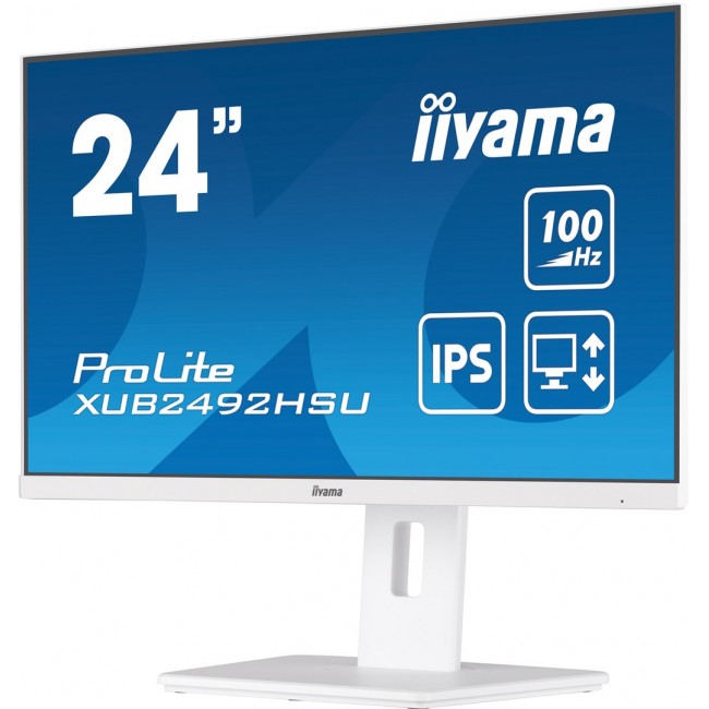 iiyama 24 IPS technology panel with 150mm height adjustable stand and 100Hz refresh rate