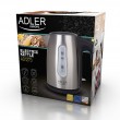 Adler AD 1273 electric kettle 1 L 1200 W Black, Hazelnut, Stainless steel Adler AD 1273 electric kettle 1 L 1200 W Black, Hazelnut, Stainless steel