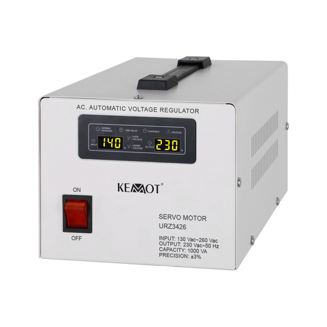 KEMOT MSER-1000 Automatic Voltage Stabilizer (1000 VA, Servo Motor) KEMOT MSER-1000 Automatic Voltage Stabilizer (1000 VA, Servo Motor)