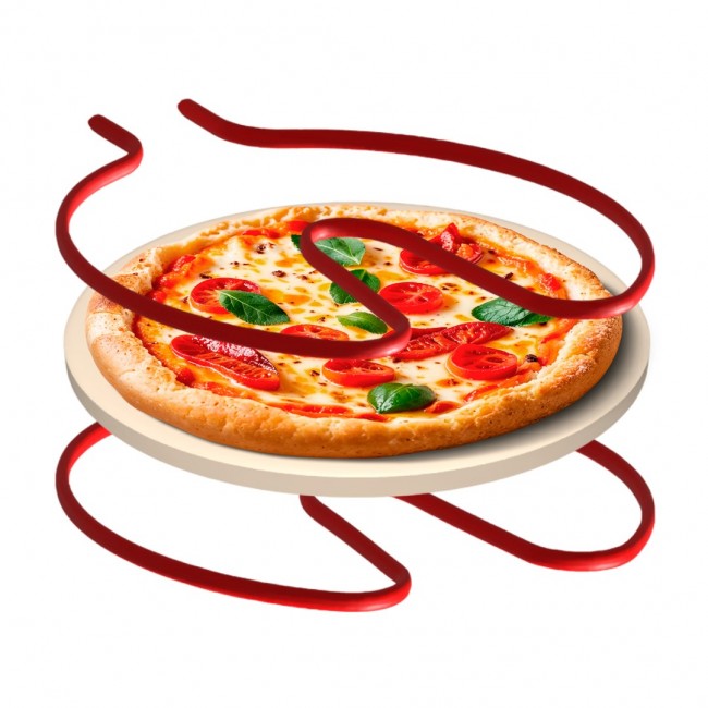 TEESA SUPREME pizza oven, 1200 W, 32 cm, window, removable stone