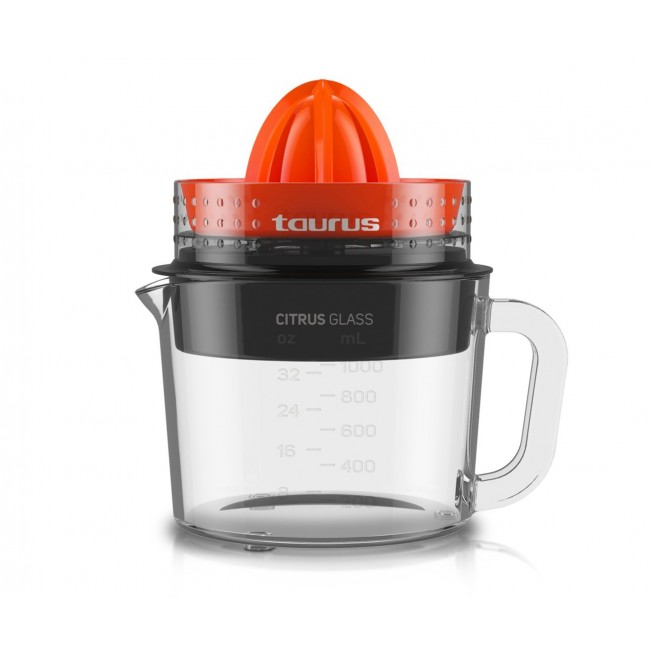 Taurus Citrus Glass electric citrus press 1 L 30 W Black, Red, Transparent Taurus Citrus Glass electric citrus press 1 L 30 W Black, Red, Transparent