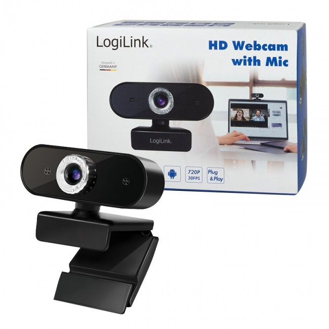 LogiLink UA0368 webcam 1280 x 720 pixels USB 2.0 Black LogiLink UA0368 webcam 1280 x 720 pixels USB 2.0 Black