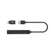 ICY BOX IB-HUB1439-LAN Wired USB 3.2 Gen 1 (3.1 Gen 1) Type-A Black