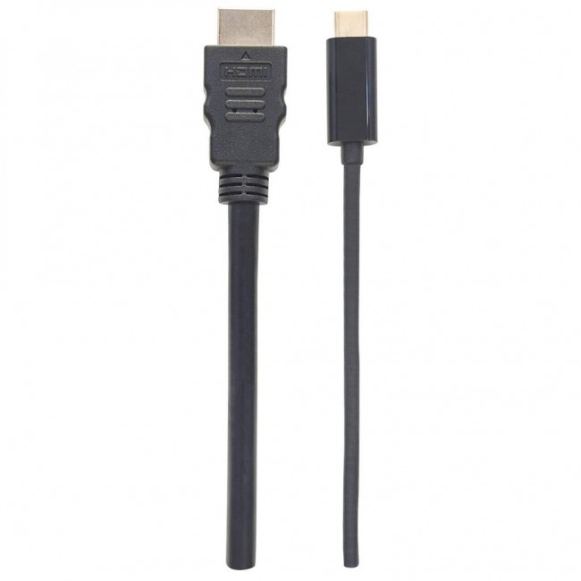 Manhattan USB-C to HDMI Cable, 4K@30Hz, 1m, Black, Male to Male, Three Year Warranty