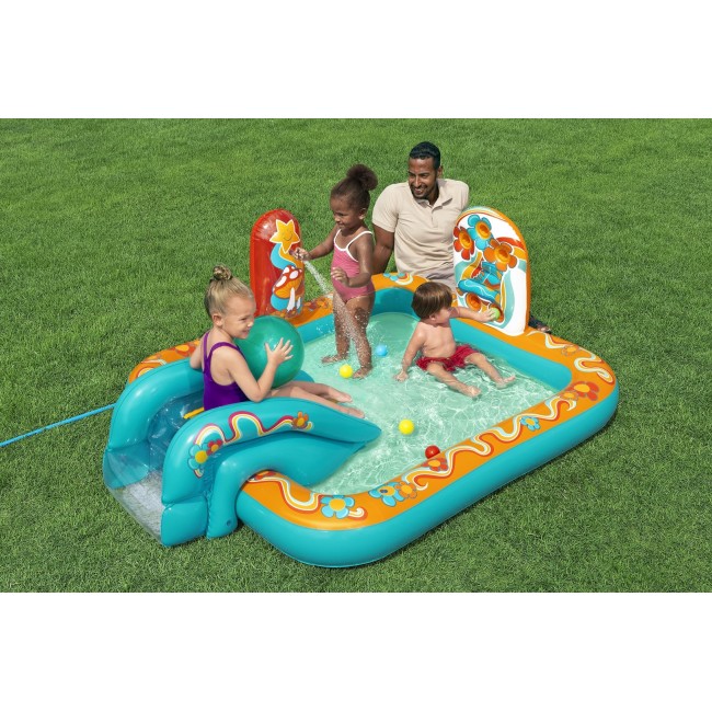 Bestway Retro Groove Kids Inflatable Play Center and Pool 1.93 m x 1.52 m x 74 cm
