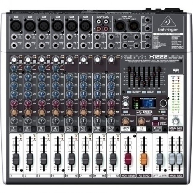 Behringer X1222USB audio mixer 4 channels