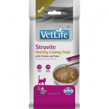 FARMINA Vet Life Cat Struvite Creamy treat with Chicken & Tuna box cat treat 4x15g