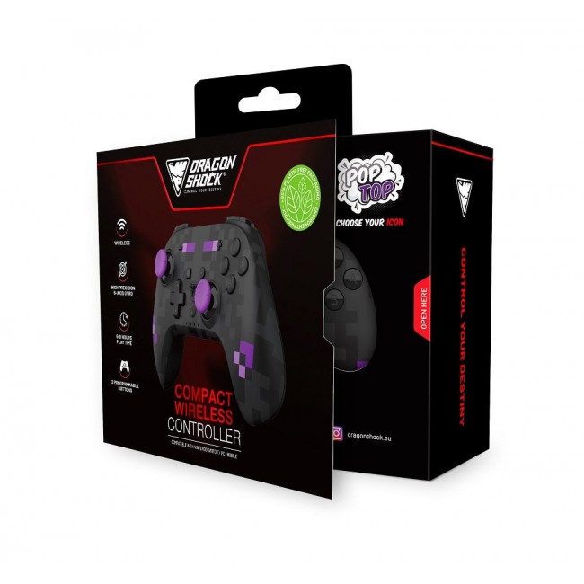 Dragonshock PopTop Black, Purple Bluetooth Gamepad Analogue / Digital Nintendo Switch, PC
