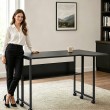 Maclean Folding Desk/Table, Black, Mobile, 100x73 cm, max. 50 kg, Angled, L-Shaped, MC-126 L/B