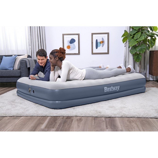 Bestway Tritech Air Mattress Queen with Rechargeable Pump 2.03 m x 1.52 m x 36 cm