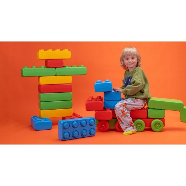 Marioinex brick building blocks + 2 wheels, 30 pieces Marioinex brick building blocks + 2 wheels, 30 pieces