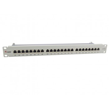 Equip 24-Port Cat.6A Shielded Patch Panel, Light Grey