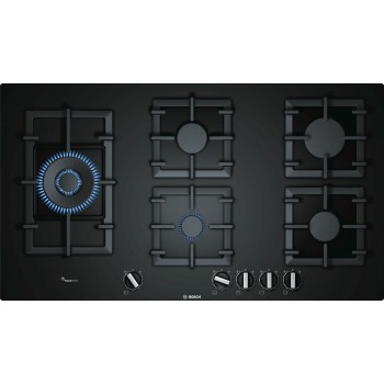 Bosch Serie 6 PPS9A6B90 hob Black Built-in 90 cm Gas 5 zone(s)