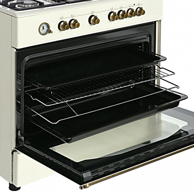 Ravanson Retro KWGE 90ARC gas and electric cooker (cream) Ravanson Retro KWGE 90ARC gas and electric cooker (cream)